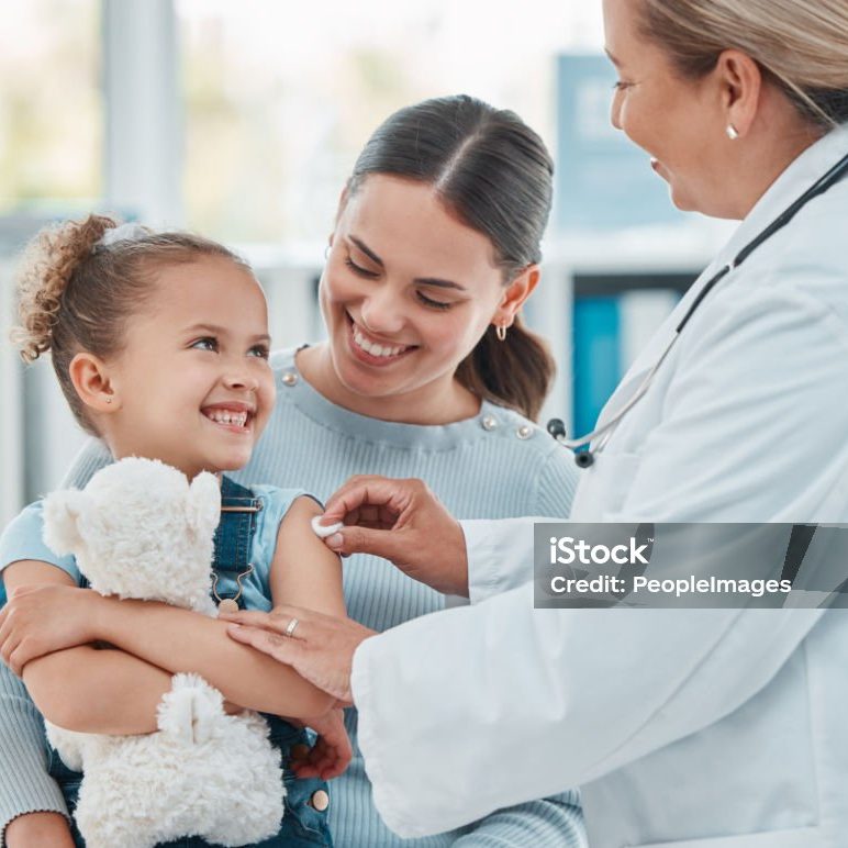 She's not afraid to get her routine vaccine